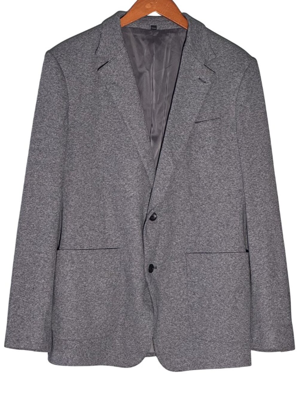 Bonobos Blazer Mens 42R Gray Jetsetter Slim Fit Knit Cotton Sport Coat Fortex